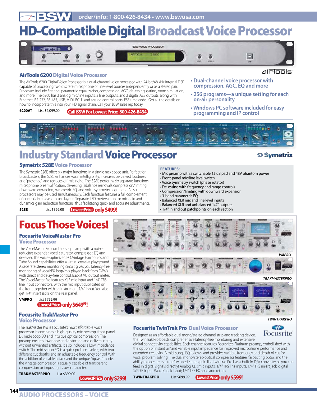 HD-Compatible Digitalbroadcast Voice Processor