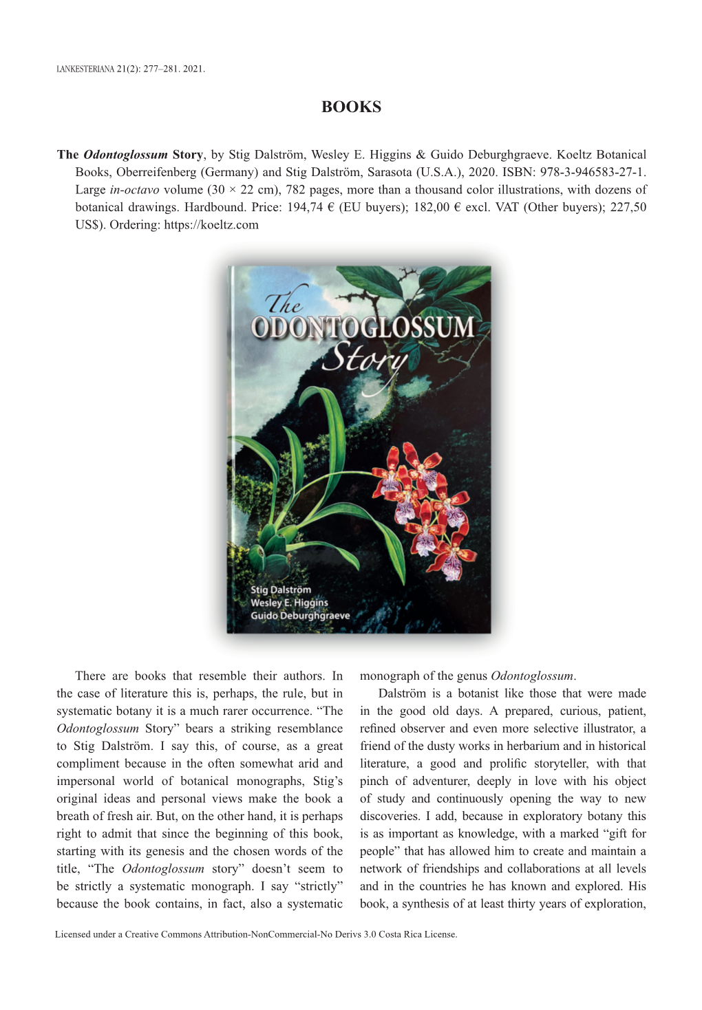 The Odontoglossum Story, by Stig Dalström, Wesley E. Higgins & Guido Deburghgraeve