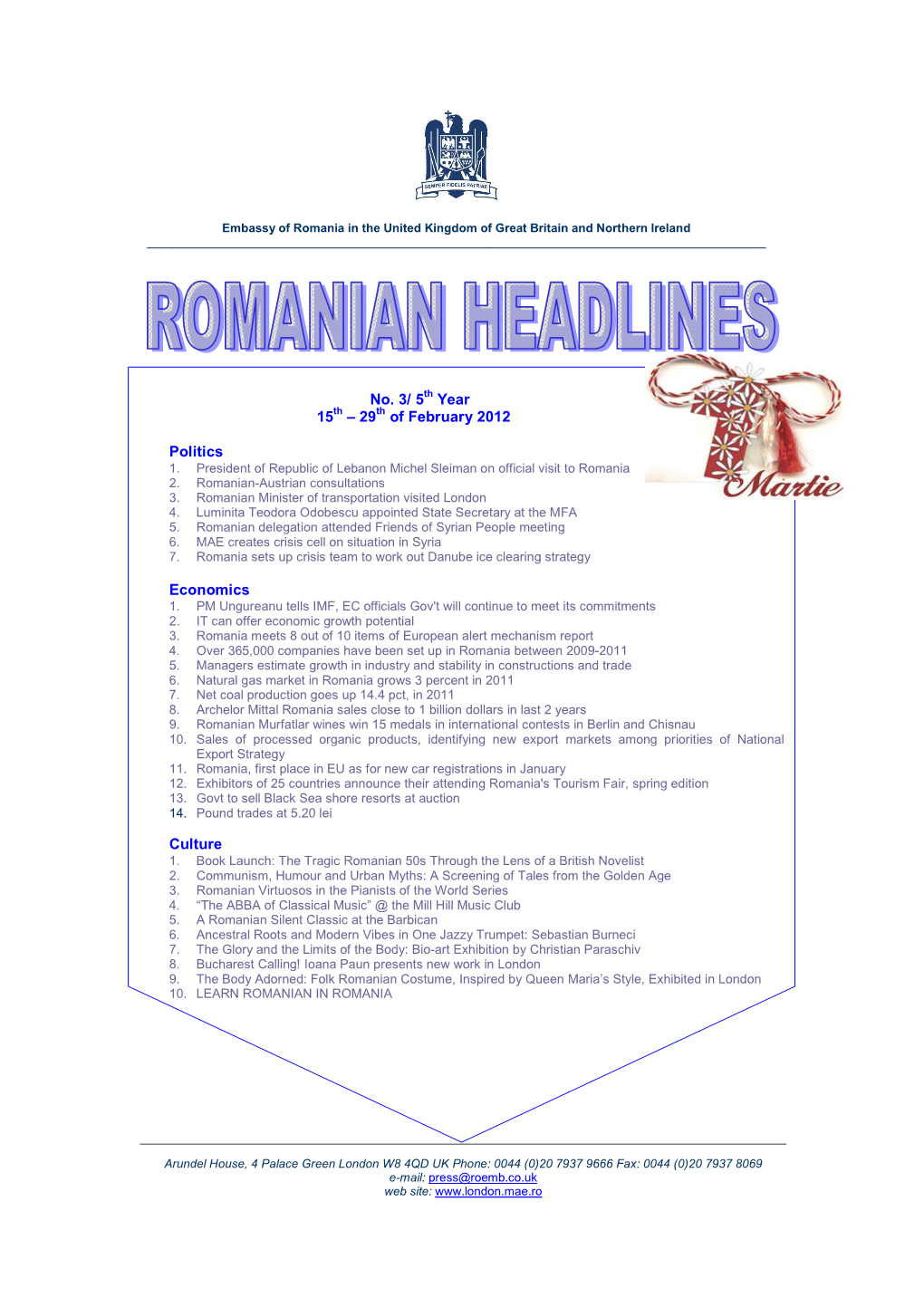 Romanian Headlines 3