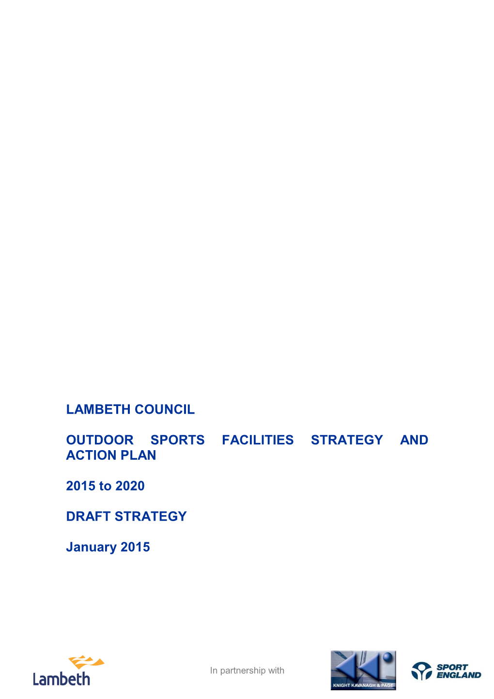 Lambeth Outdoor Sports Facilities Strategy And