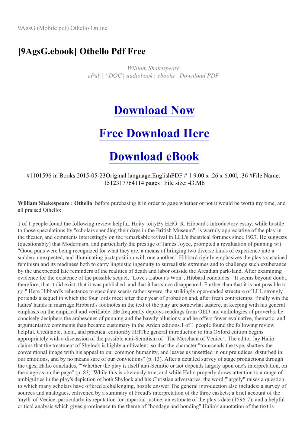 9Agsg (Mobile Pdf) Othello Online