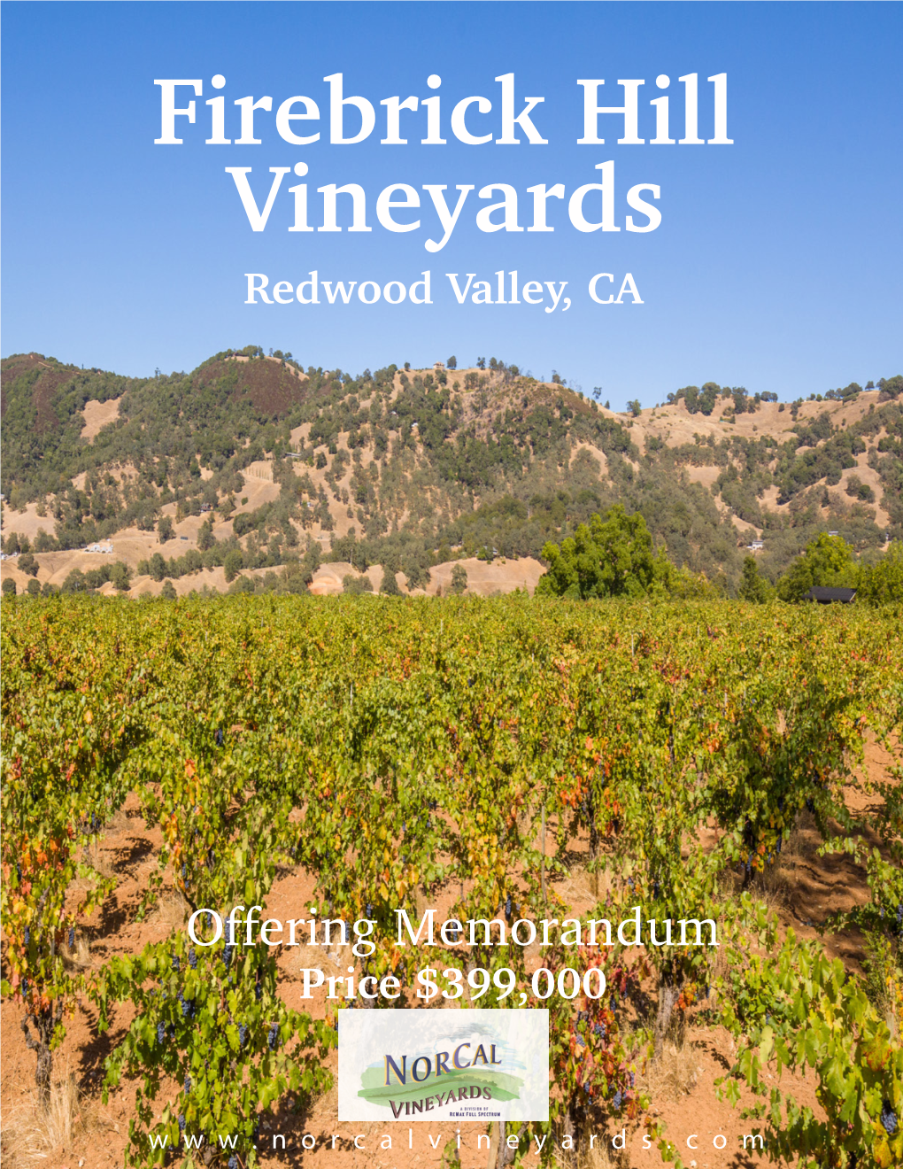 Firebrick Hill Vineyards Redwood Valley, CA