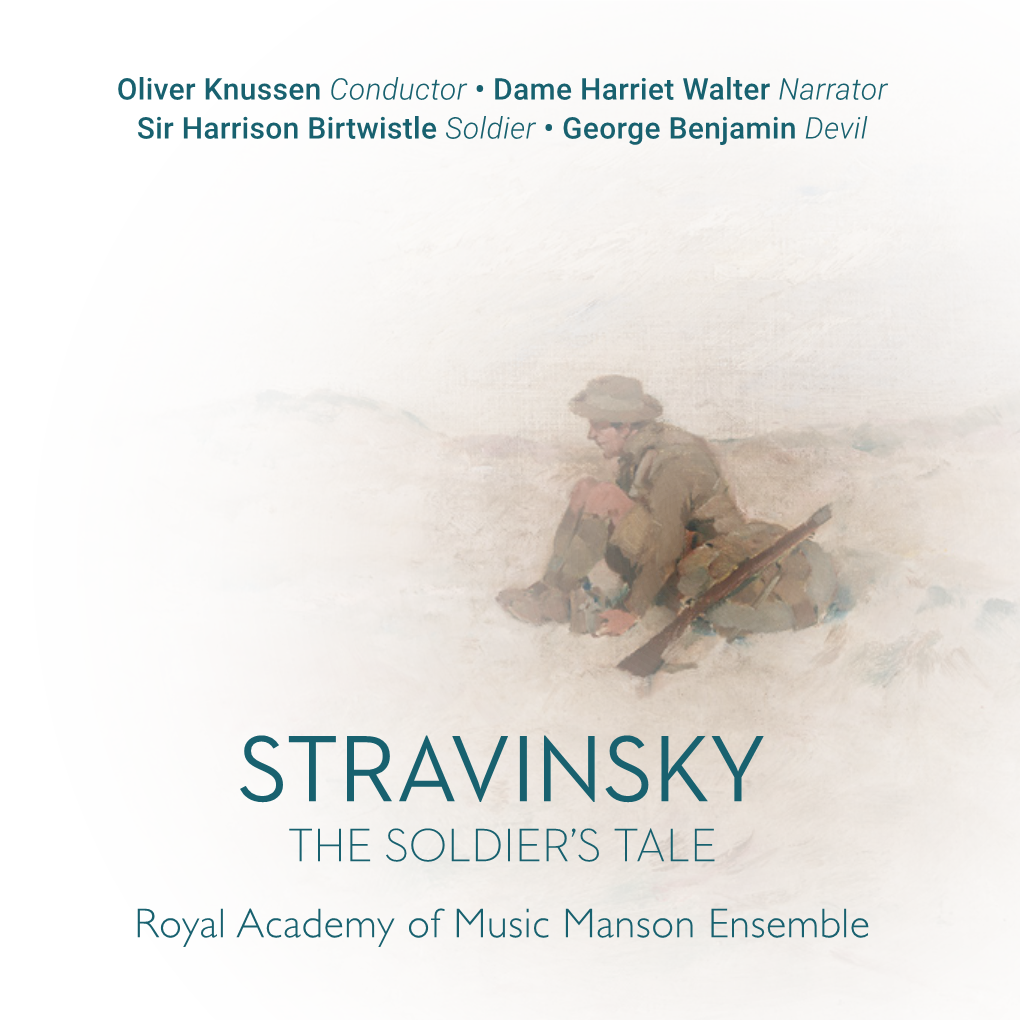 STRAVINSKY the SOLDIER’S TALE Royal Academy of Music Manson Ensemble MENU