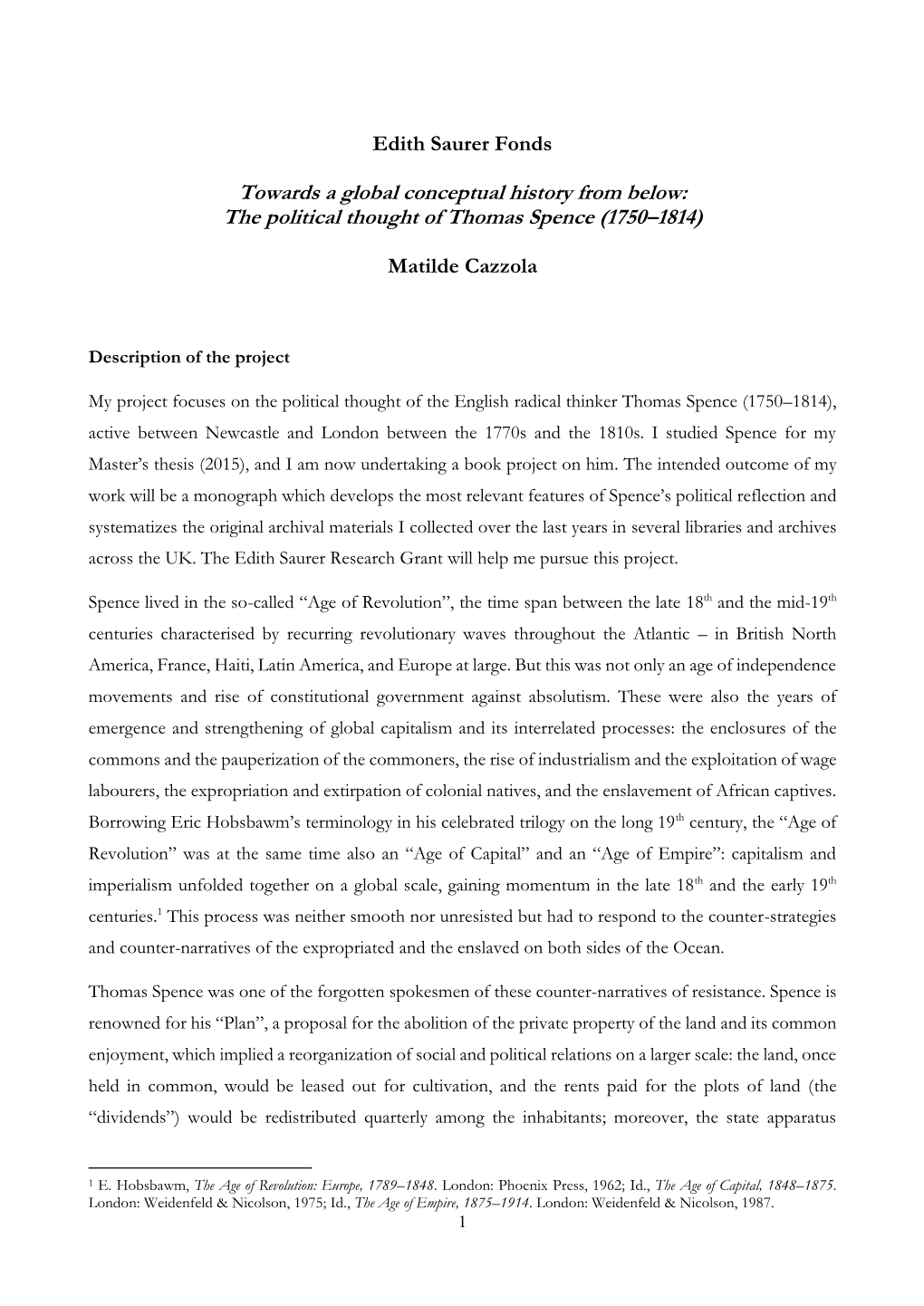 Towards a Global Conceptual History from Below: the Political Thought of Thomas Spence (1750–1814)