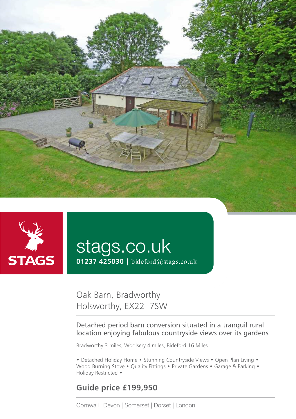 Stags.Co.Uk 01237 425030 | Bideford@Stags.Co.Uk