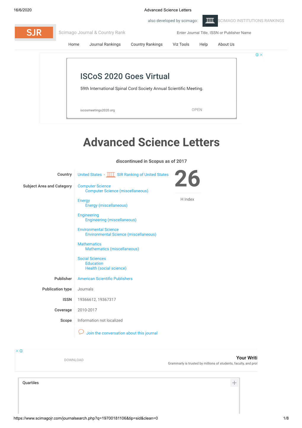 Advanced Science Letters