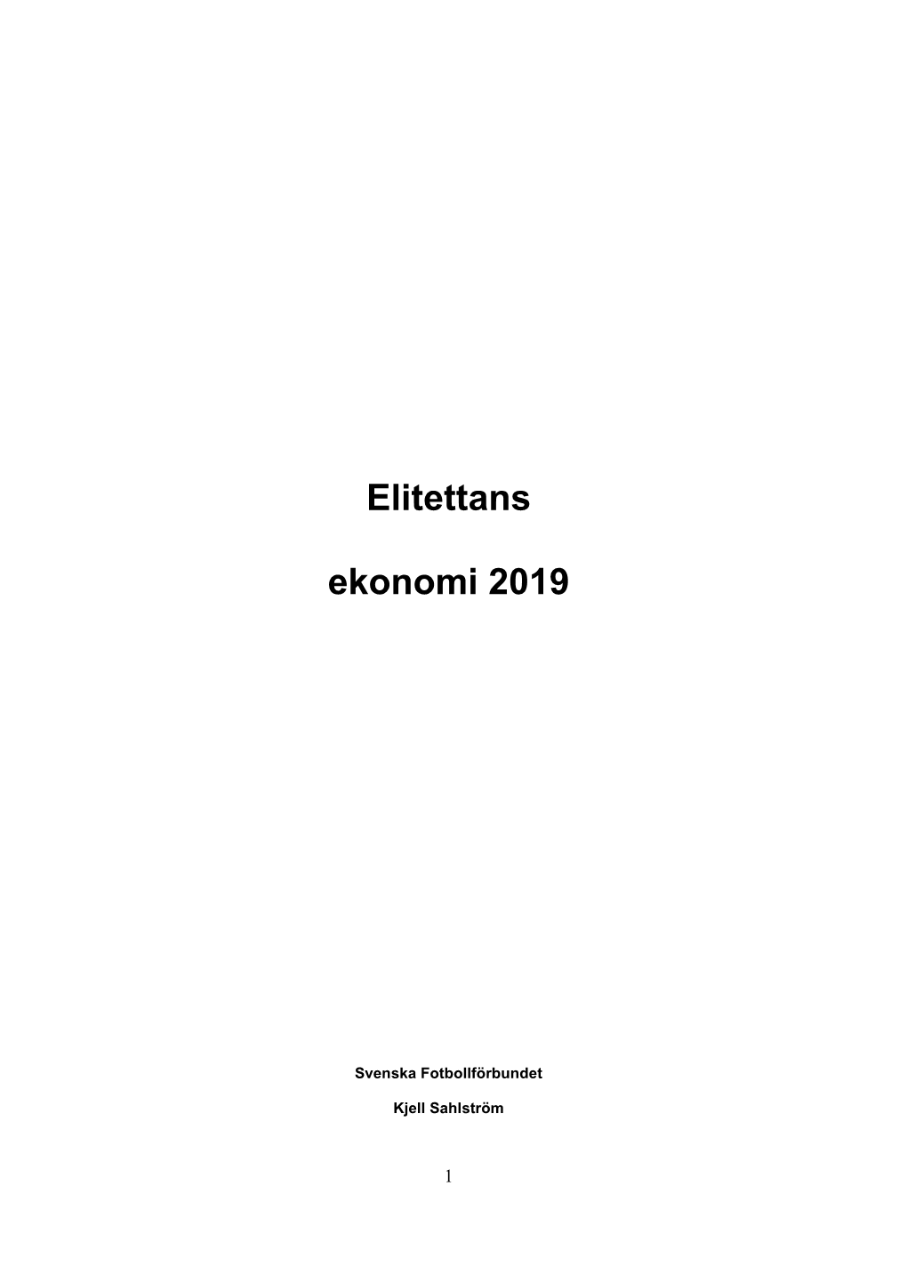 Elitettans Ekonomi 2019