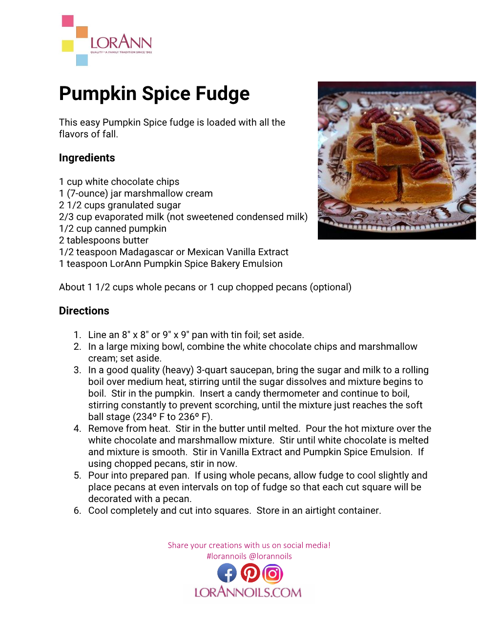 Pumpkin Spice Fudge