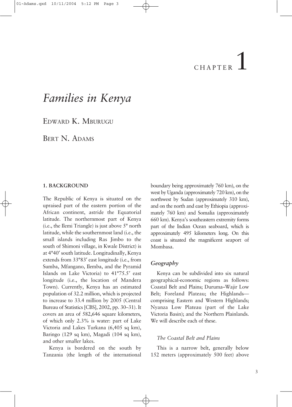 Chapter 1. Families in Kenya