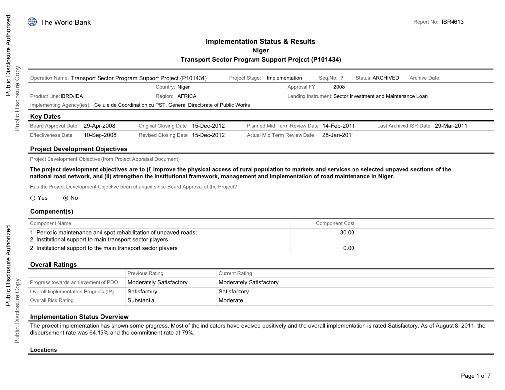 World Bank Document