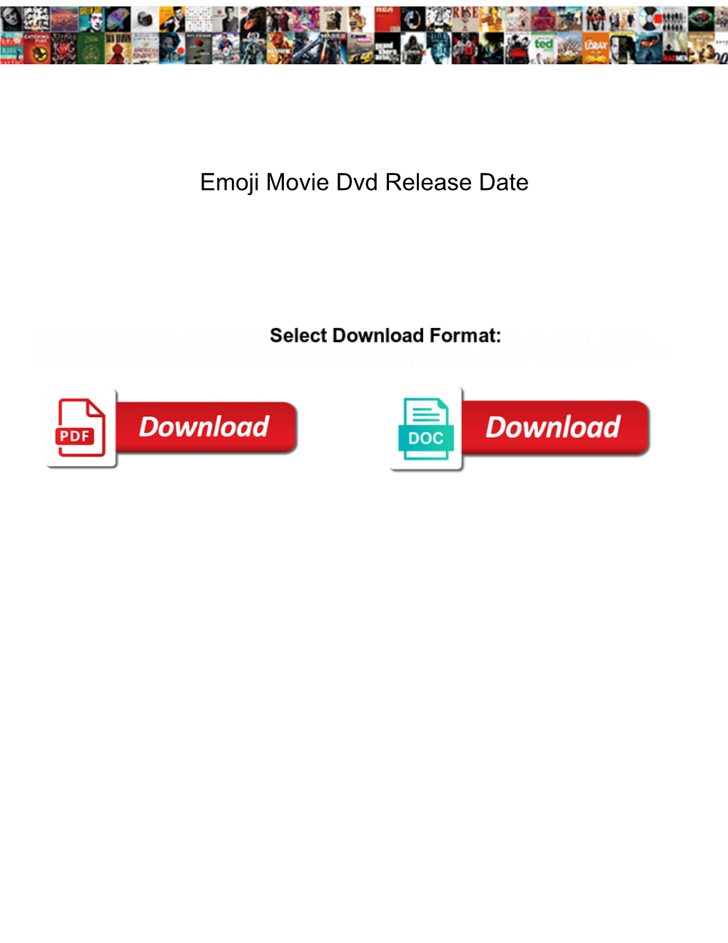 Emoji Movie Dvd Release Date