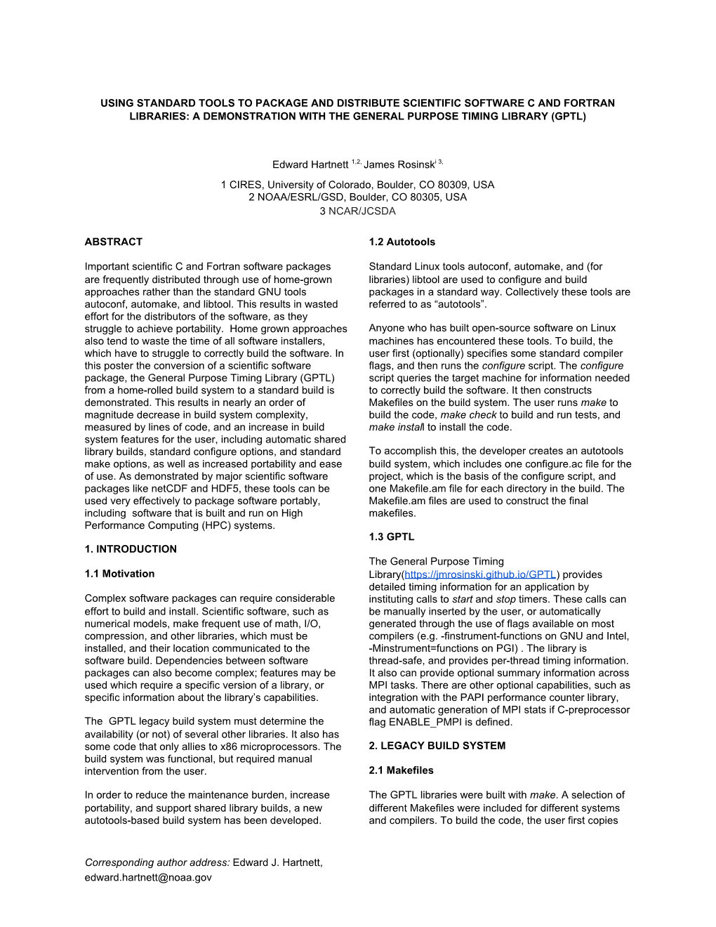 Using Standard Tools to Package and Distribute Scientific Software C and Fortran Libraries: a Demonstration with the General Purpose Timing Library (Gptl)