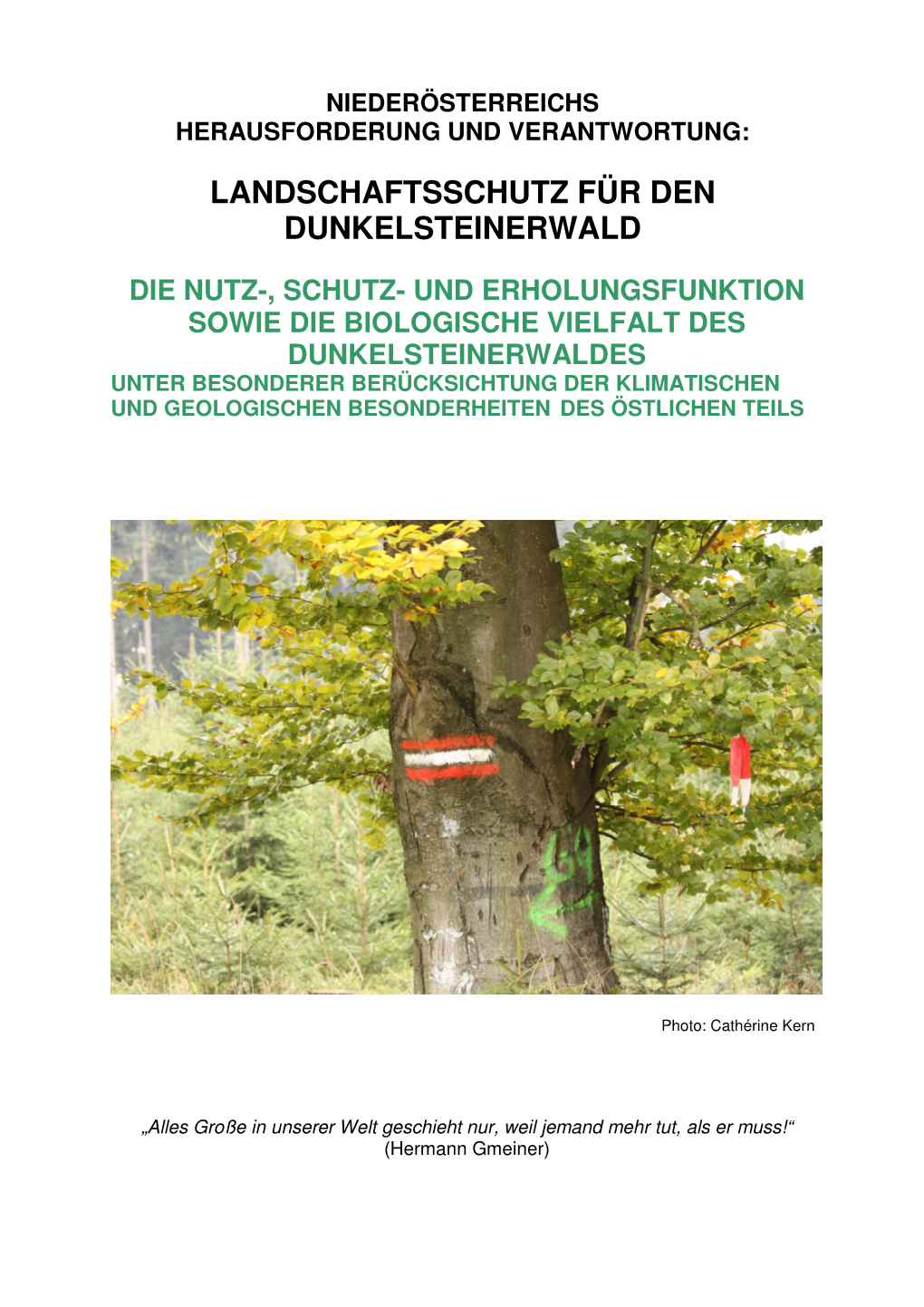 Studie Zur Biodiversität Dunkelsteinerwald