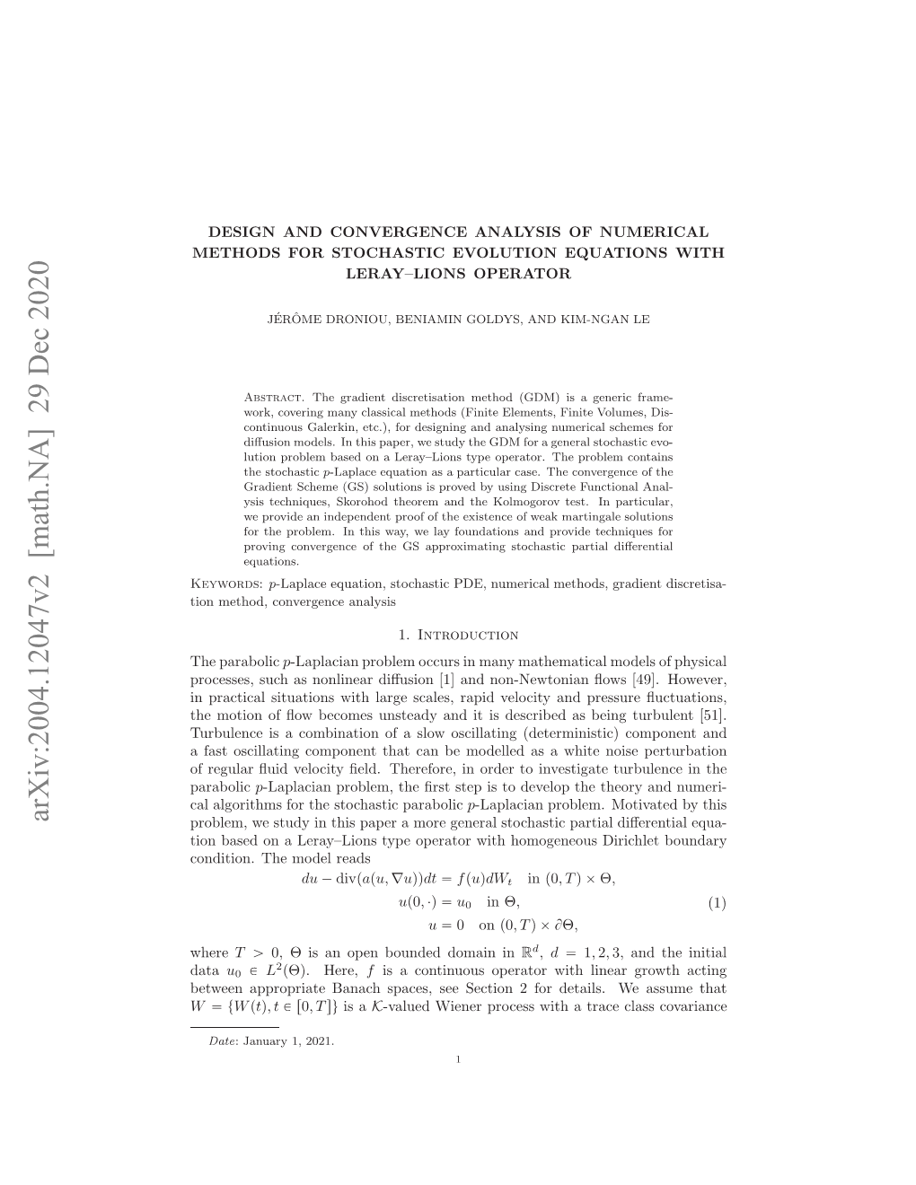 Arxiv:2004.12047V2 [Math.NA] 29 Dec 2020 Ewe Prpit Aahsae,Sescin2frdtis We Details