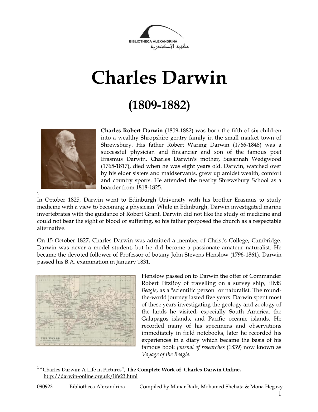 Charles Darwin (1809-1882)