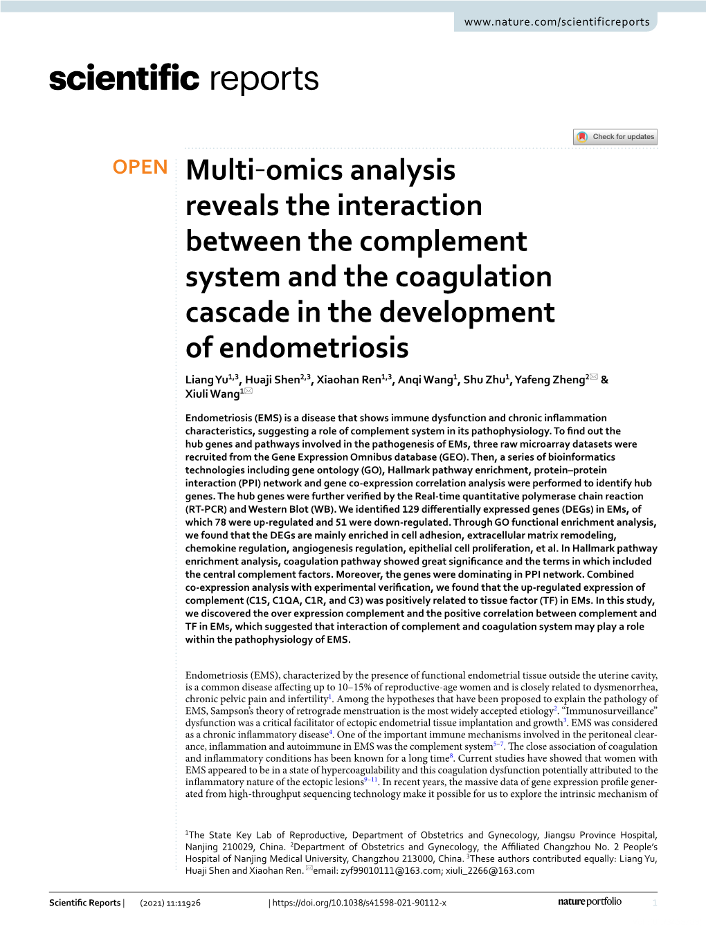 Multi‐Omics Analysis Reveals the Interaction Between The