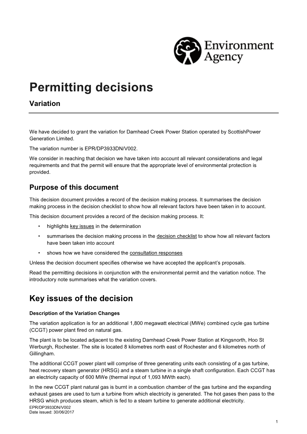 233 08 SD144 Decision Document Variation