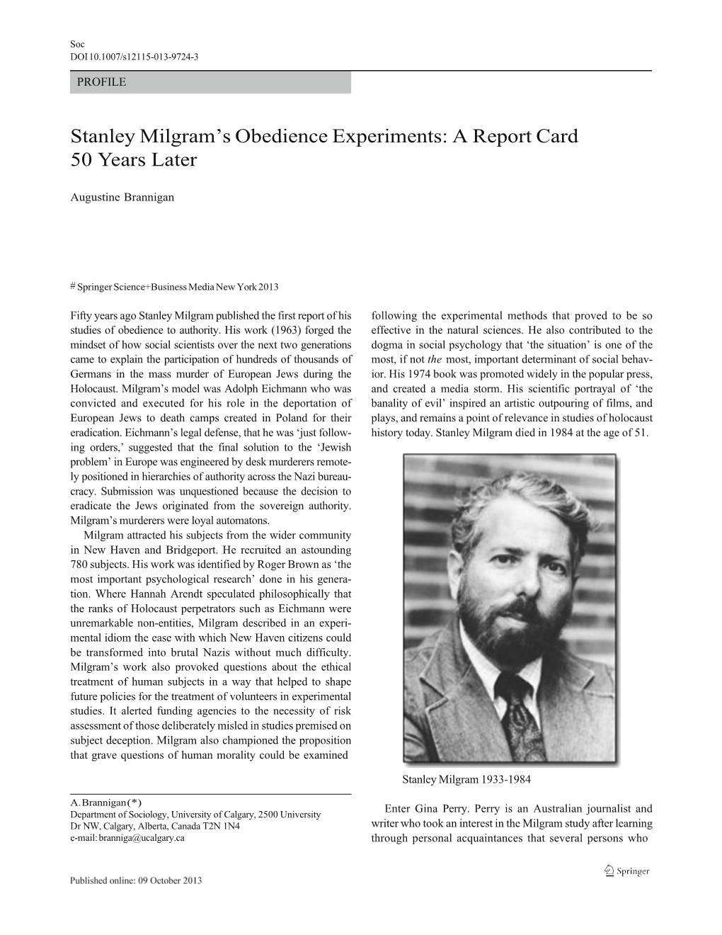 Stanley Milgram's Obedience Experiments