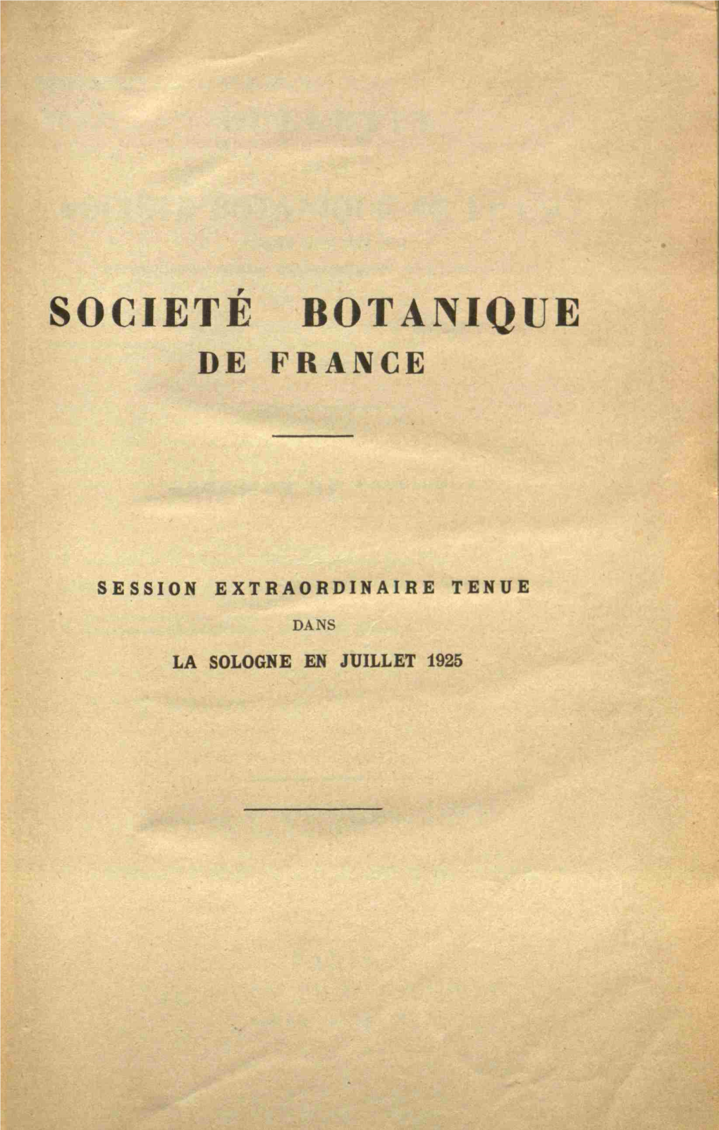 Societe Bot Anique De France