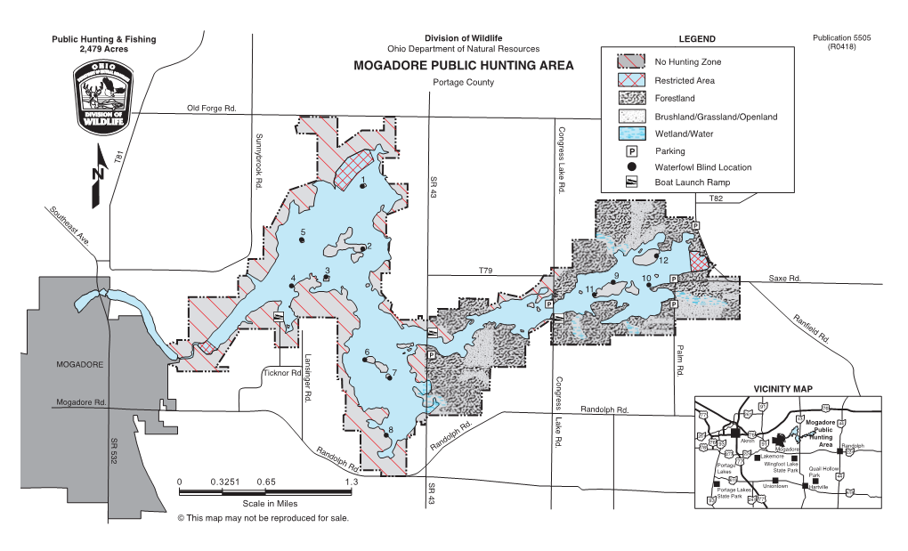 MOGADORE PUBLIC HUNTING AREA No Hunting Zone Restricted Area