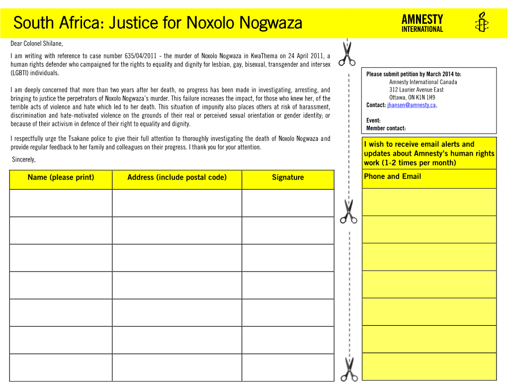 Justice for Noxolo Nogwaza