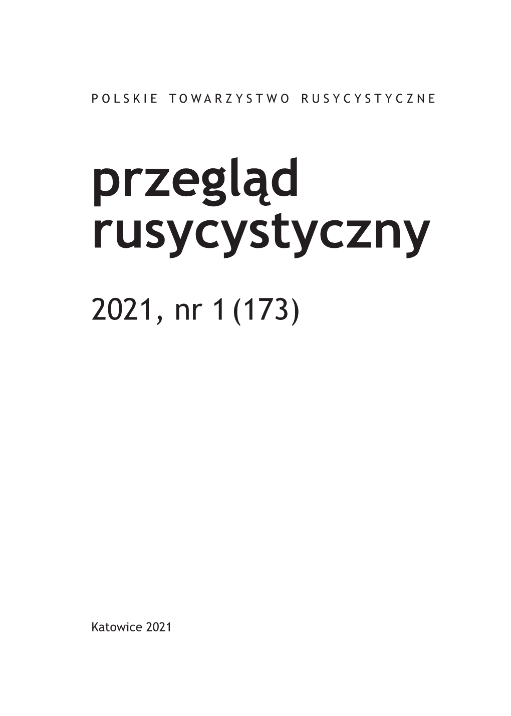 Przegląd Rusycystyczny