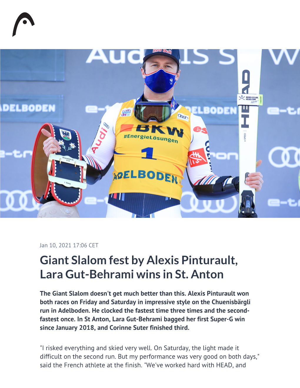 Giant Slalom Fest by Alexis Pinturault, Lara Gut-Behrami Wins in St. Anton