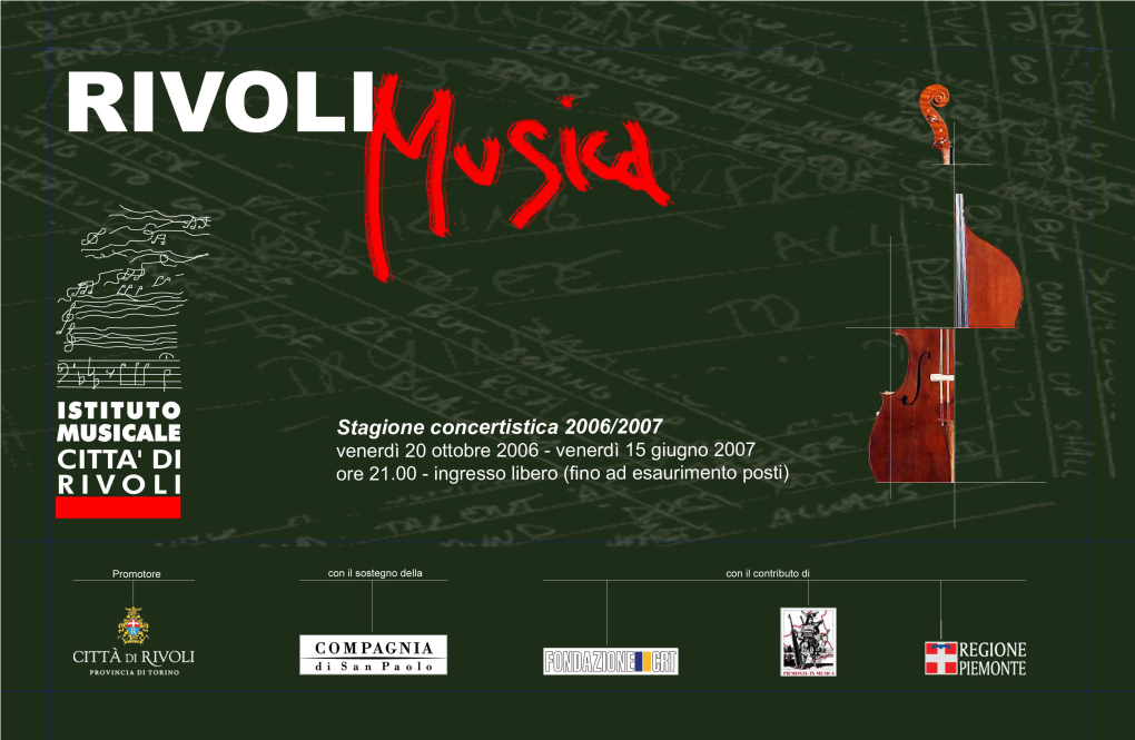 RIVOLIMUSICA Stagione Concertistica 2006/2007