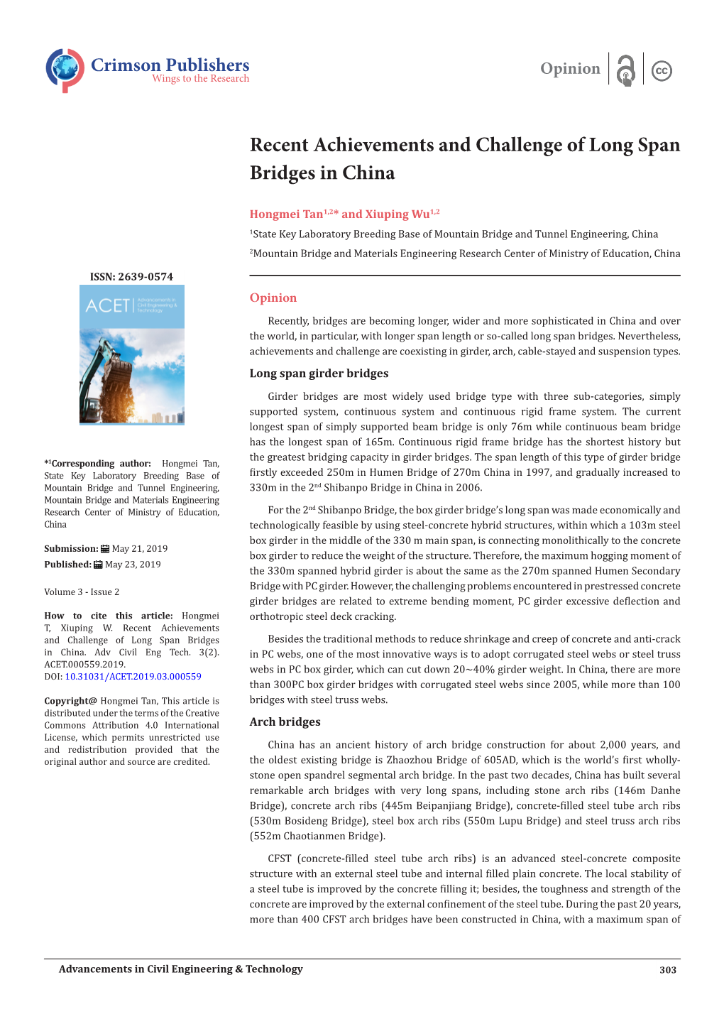 Recent Achievements and Challenge of Long Span Bridges in China