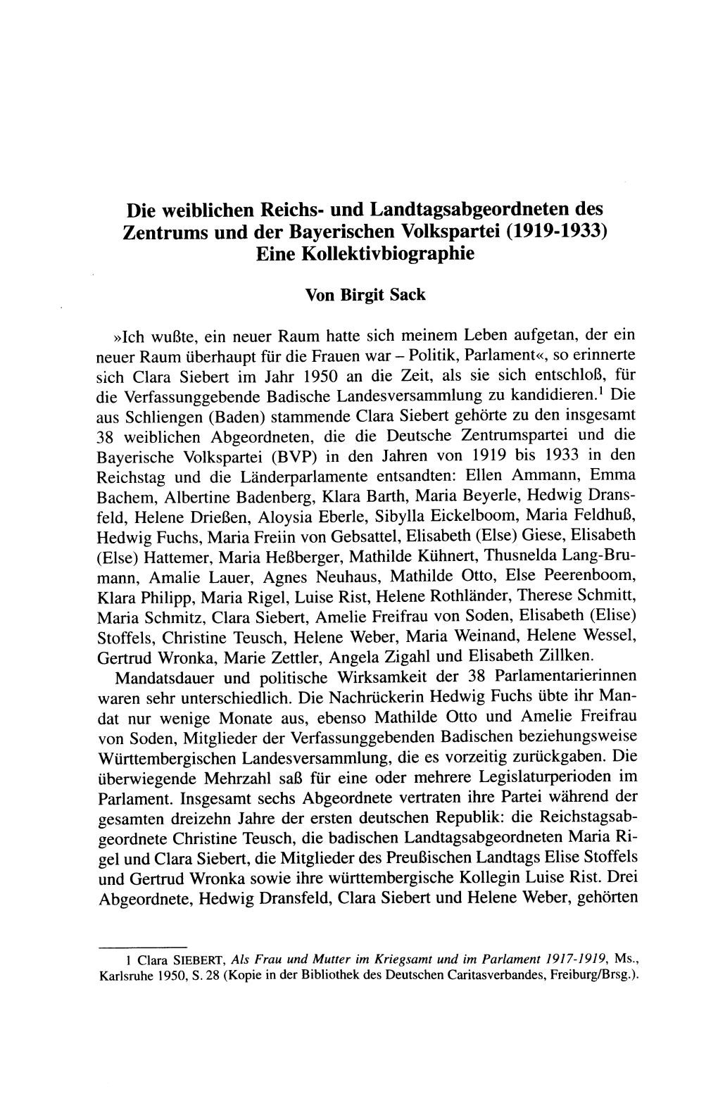 (1919-1933). Eine Kollektivbiographie