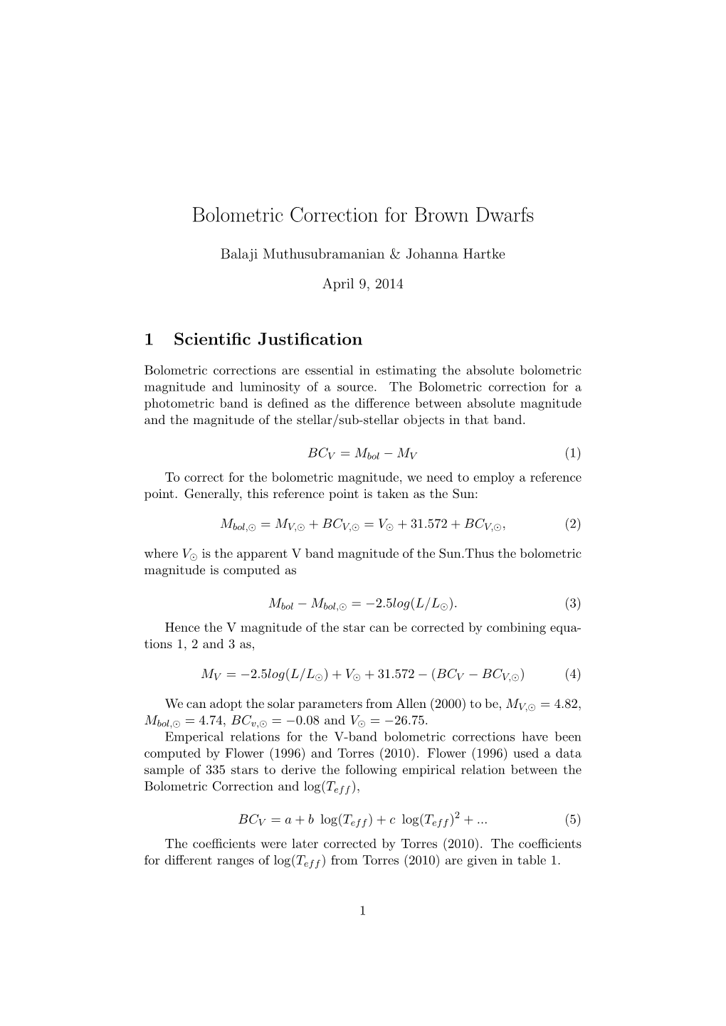 Bolometric Correction for Brown Dwarfs