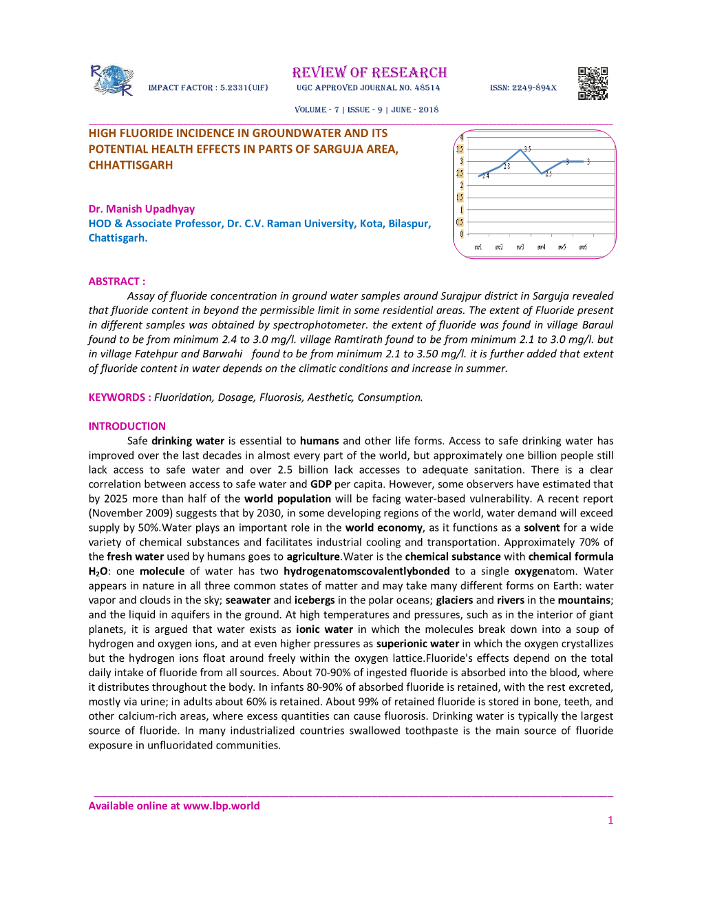 Review of Research Impact Factor : 5.2331(Uif) Ugc Approved Journal No