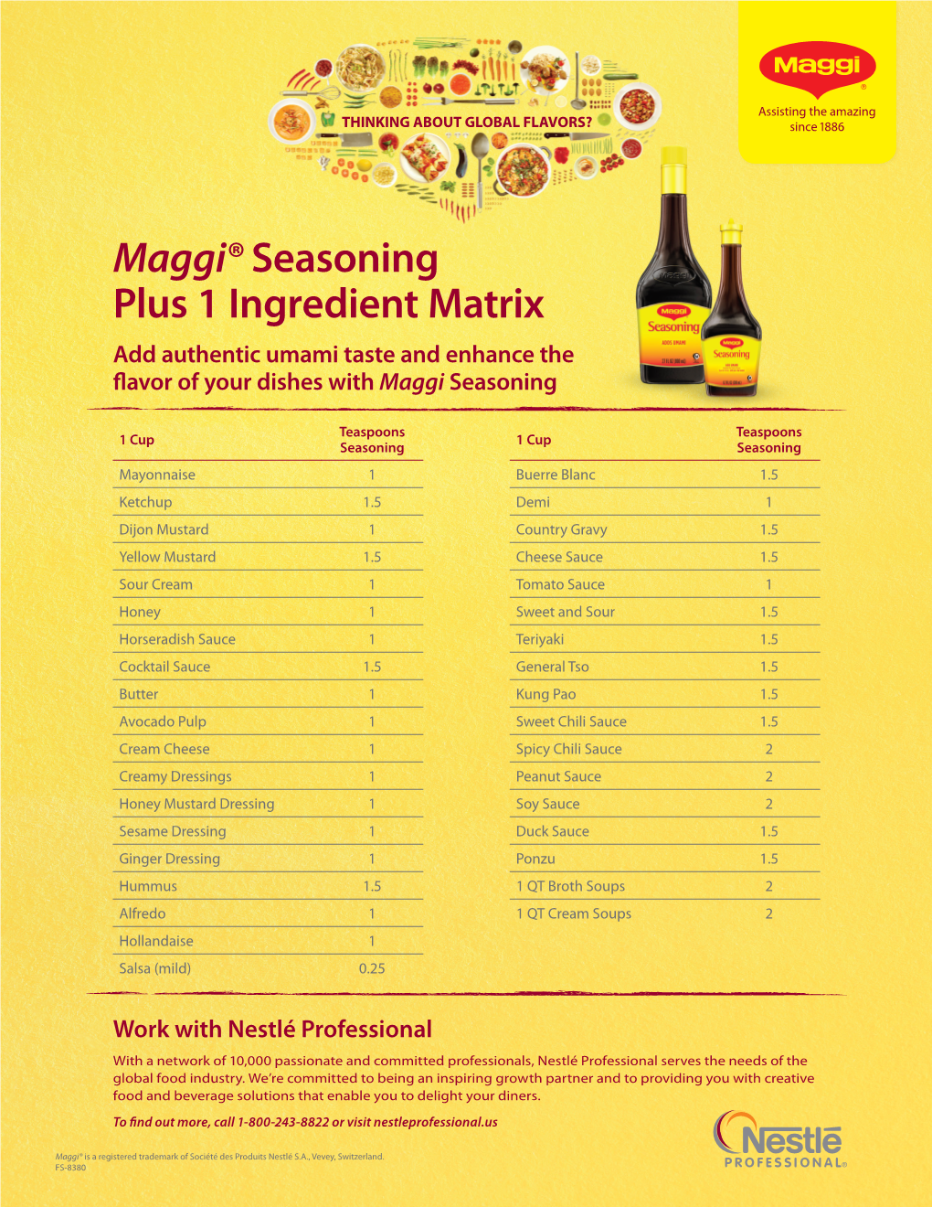 Maggi® Seasoning Plus 1 Ingredient Matrix Add Authentic Umami Taste and Enhance the Flavor of Your Dishes Withmaggi Seasoning