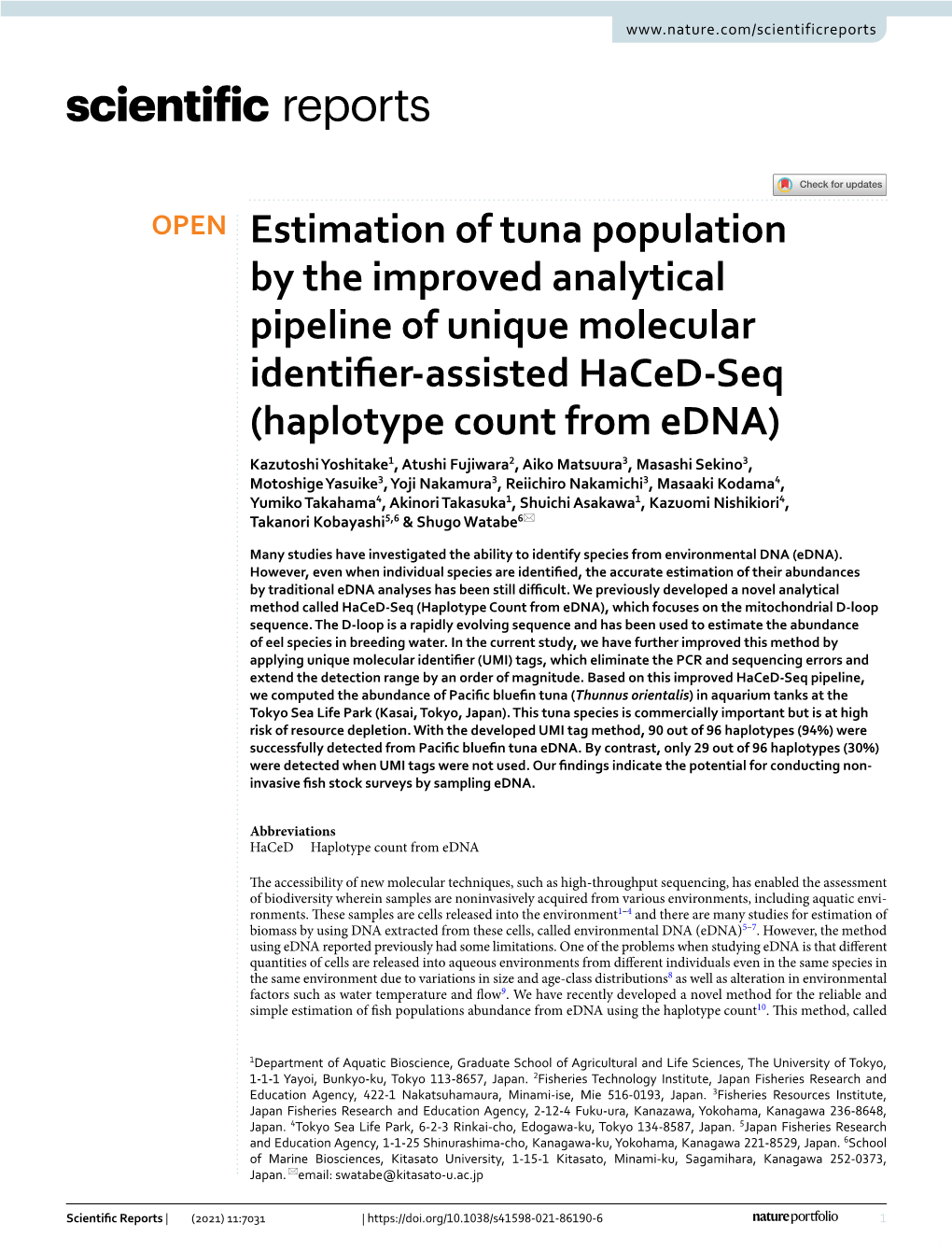 Haplotype Count from Edna