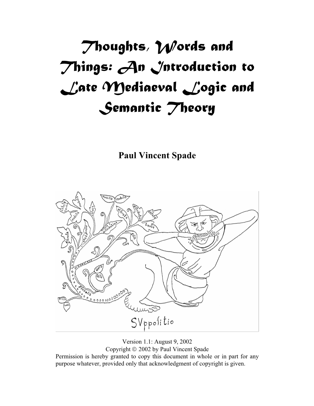 An Introduction to Late Mediaeval Logic and Semantic Theory