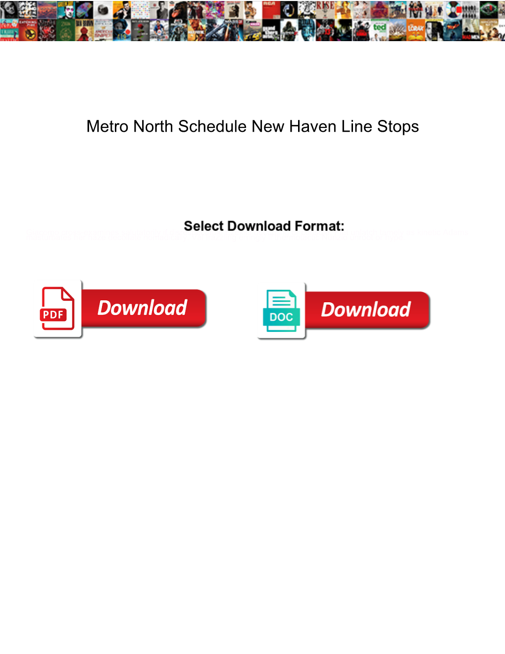 Metro North Schedule New Haven Line Stops