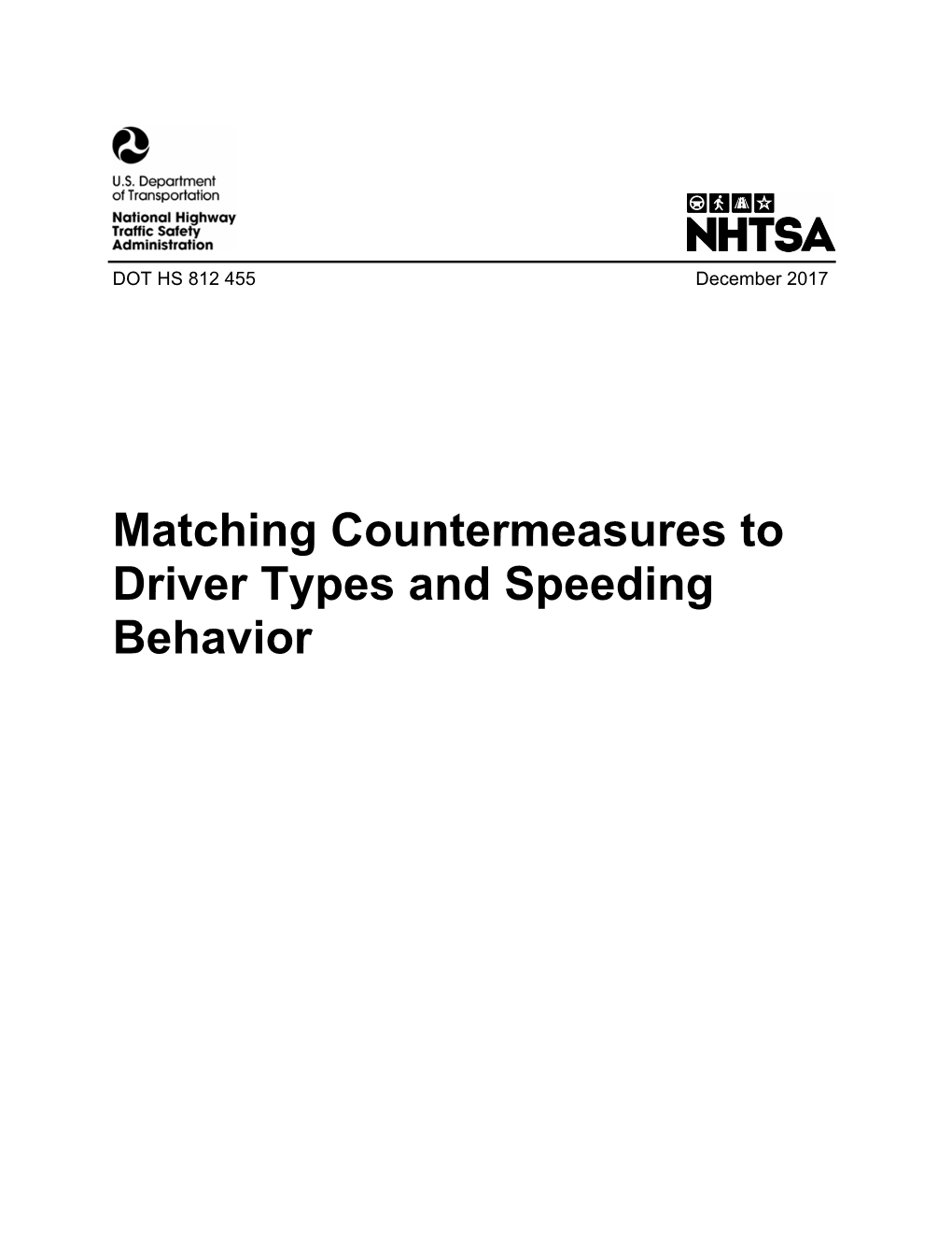 Matching Countermeasures to Driver Types and Speeding Behavior