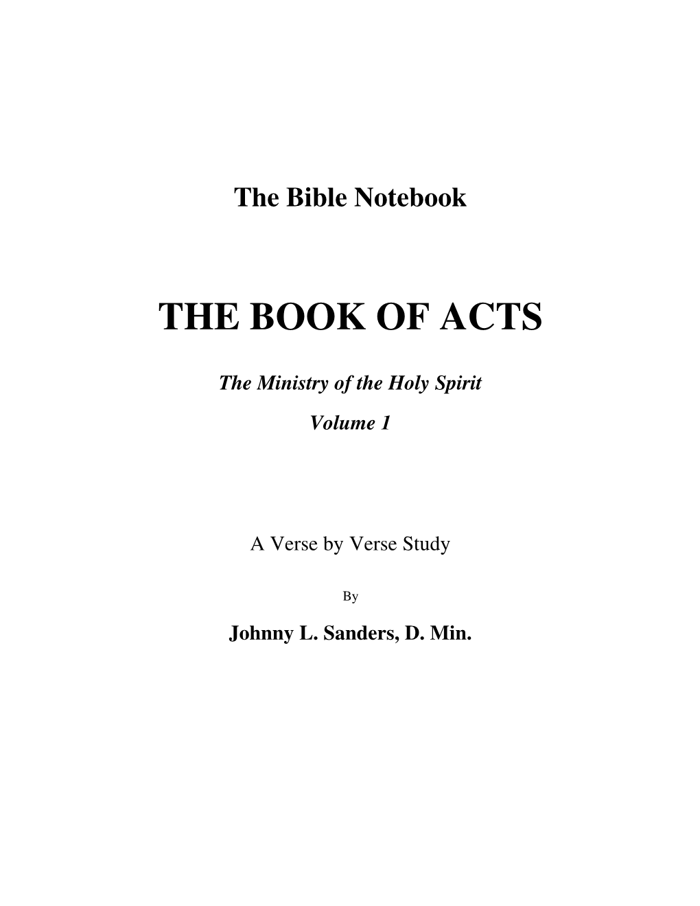 The Book of Acts