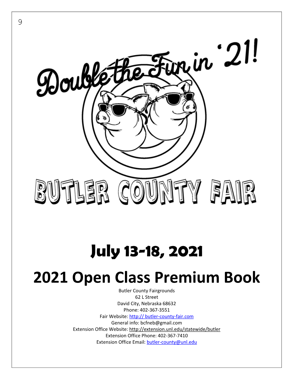 July 13-18, 2021 2021 Open Class Premium Book