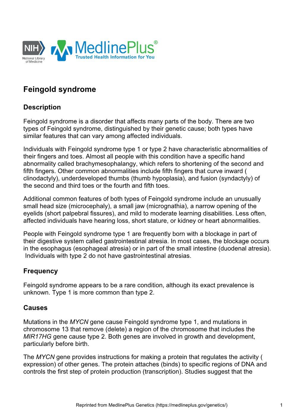 Feingold Syndrome