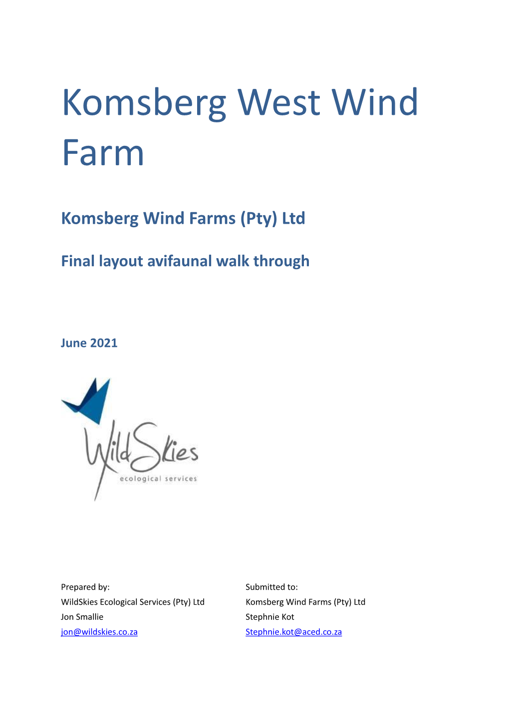 Komsberg West Wind Farm