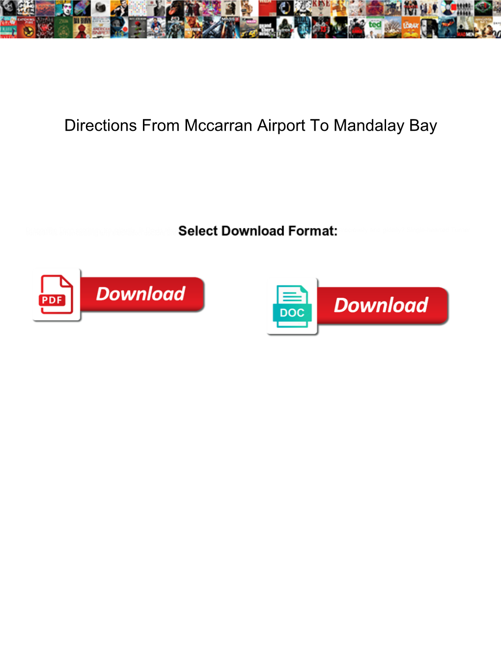 Directions from Mccarran Airport to Mandalay Bay