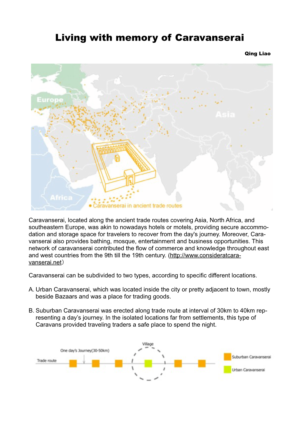 Living with Memory of Caravanserai