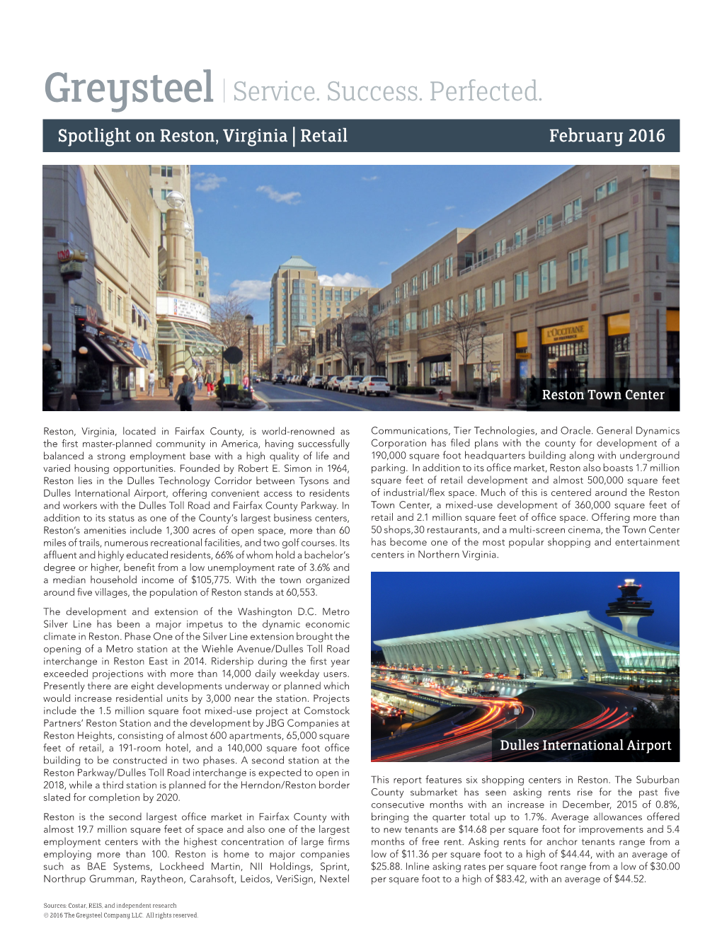 Service. Success. Perfected. Spotlight on Reston, Virginia | Retail February 2016