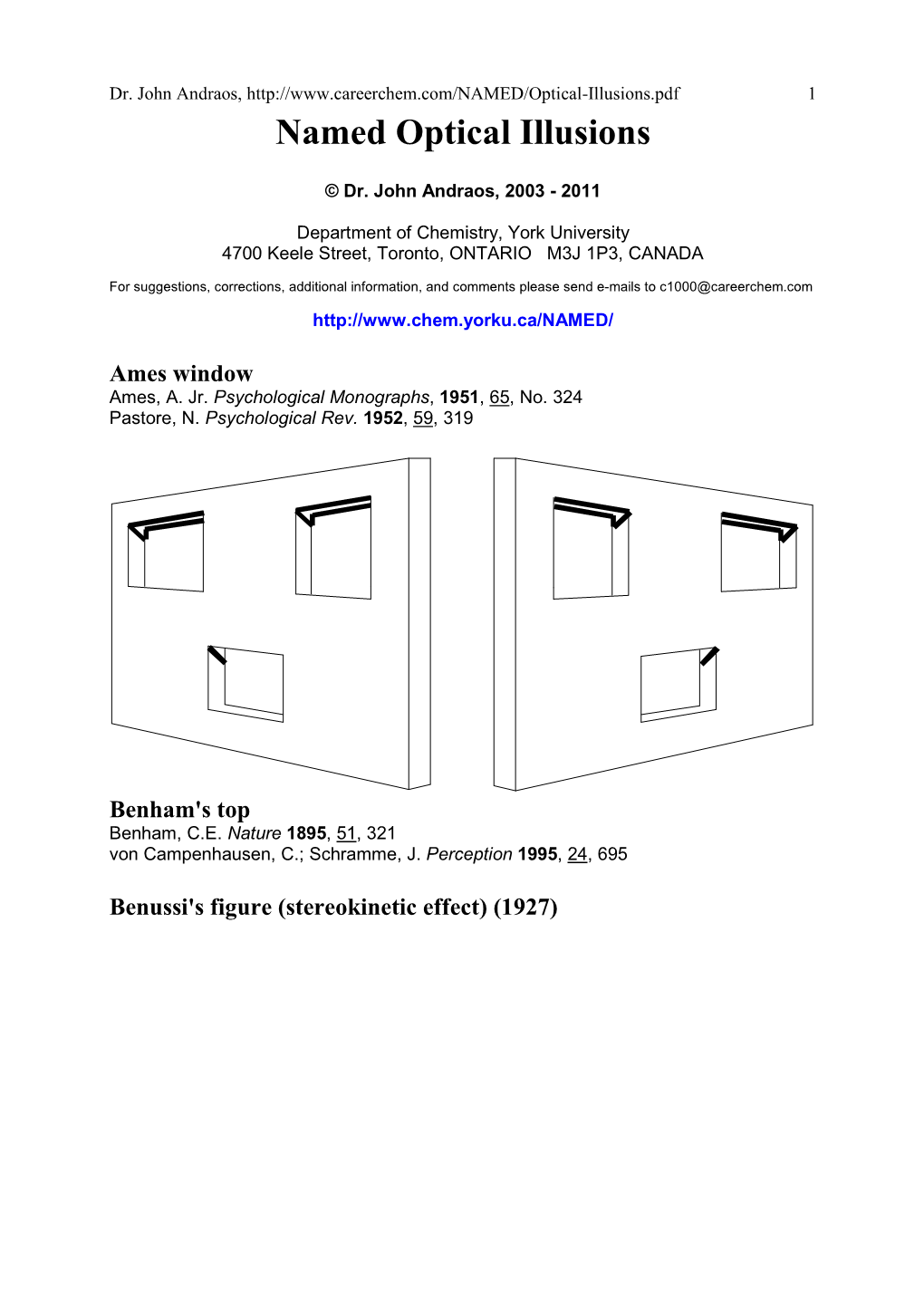 Named Optical Illusions