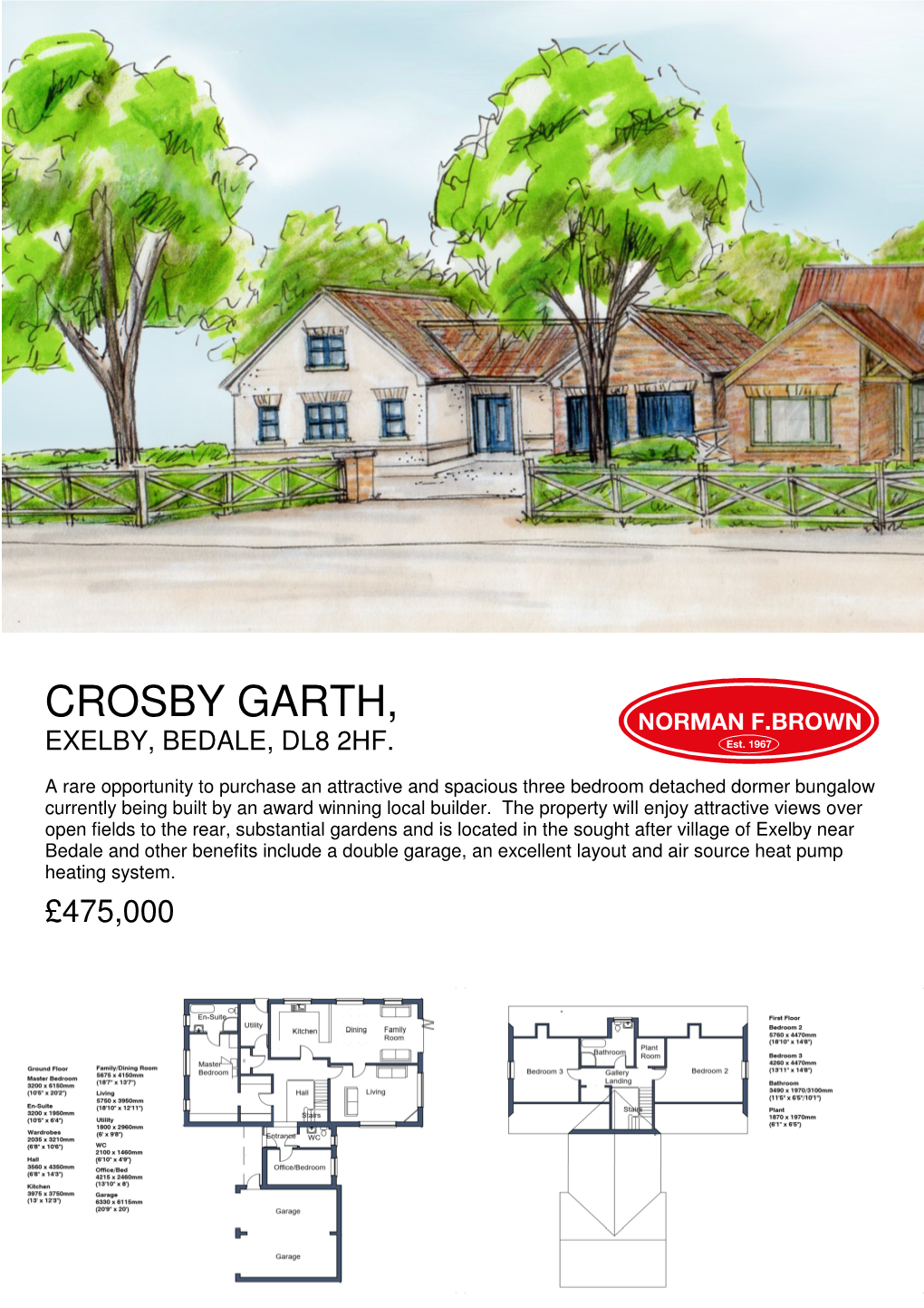 Crosby Garth, Exelby, Bedale, Dl8 2Hf