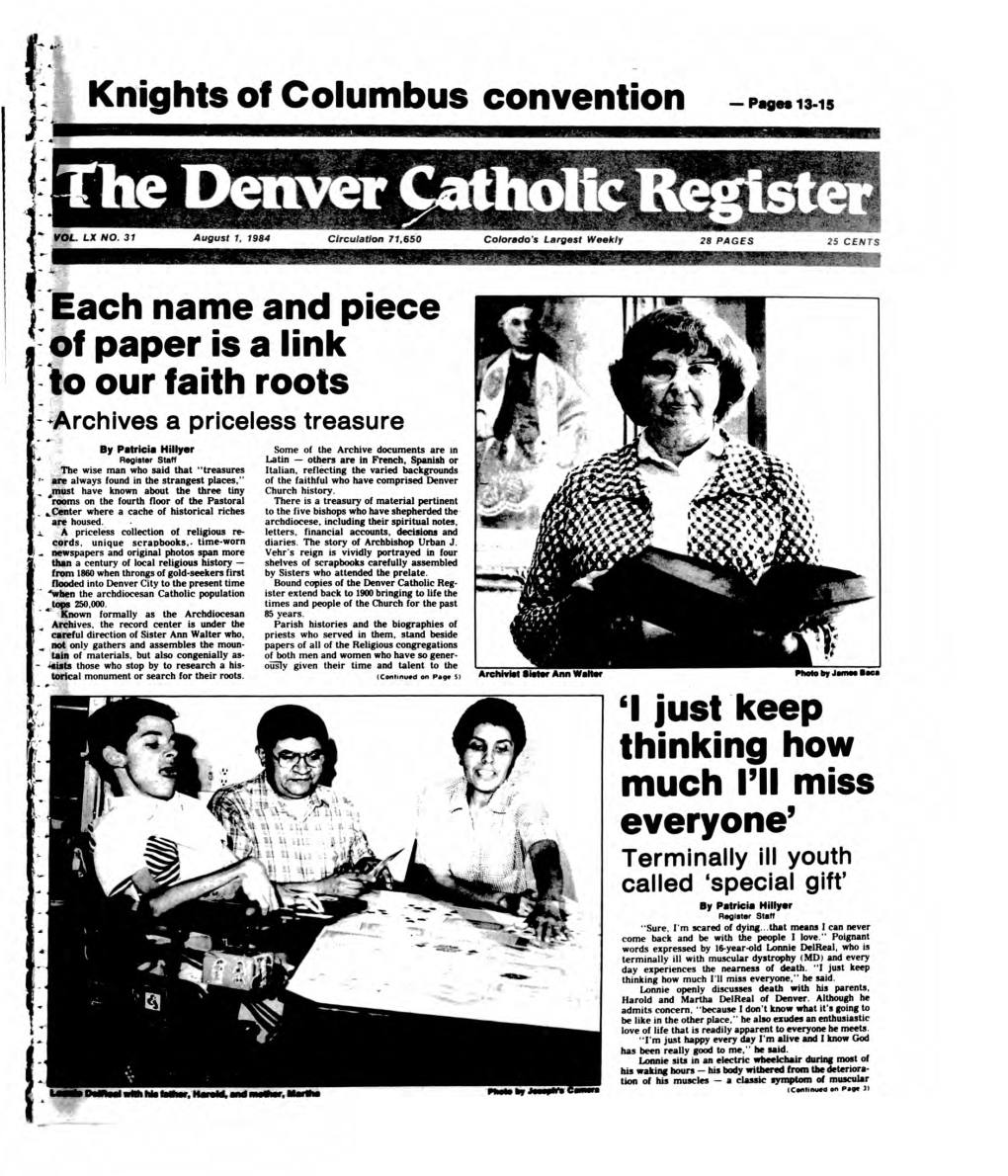 Of Paper Is a Link to Our Faith Roots ^Archives a Priceless Treasure