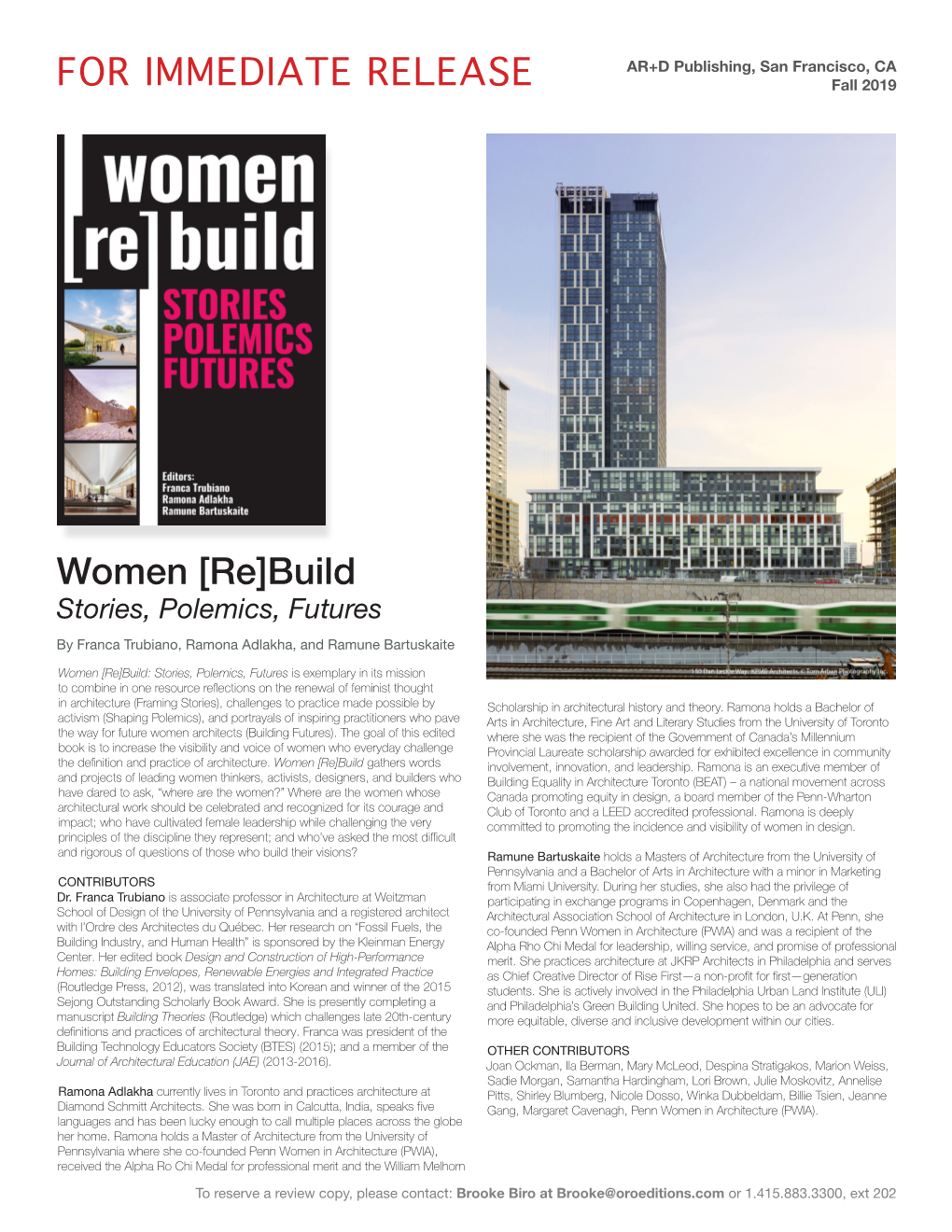 Women [Re]Build Stories, Polemics, Futures by Franca Trubiano, Ramona Adlakha, and Ramune Bartuskaite