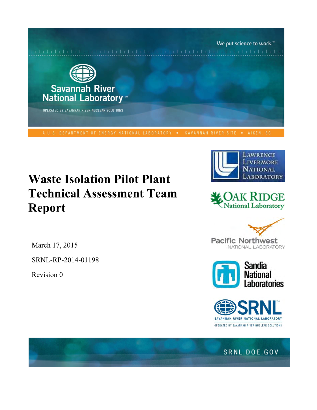 Waste Isolation Pilot Plant Technical Assessment Team Report