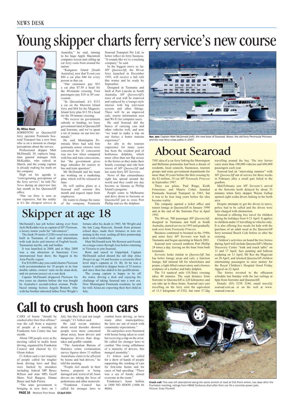 Young Skipper Charts Ferry Service's New Course